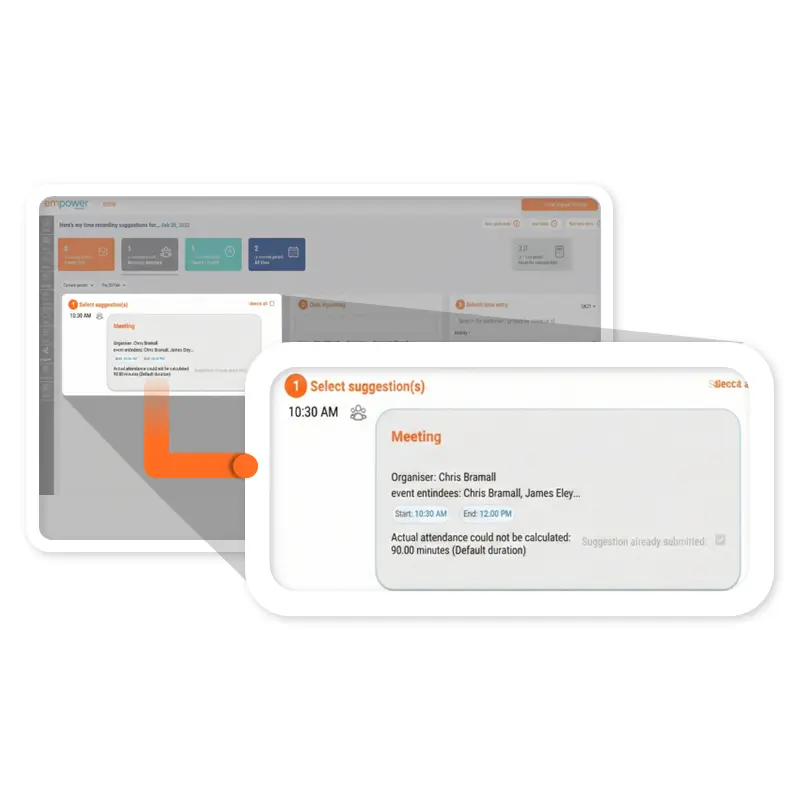 AI time capture for billable hours